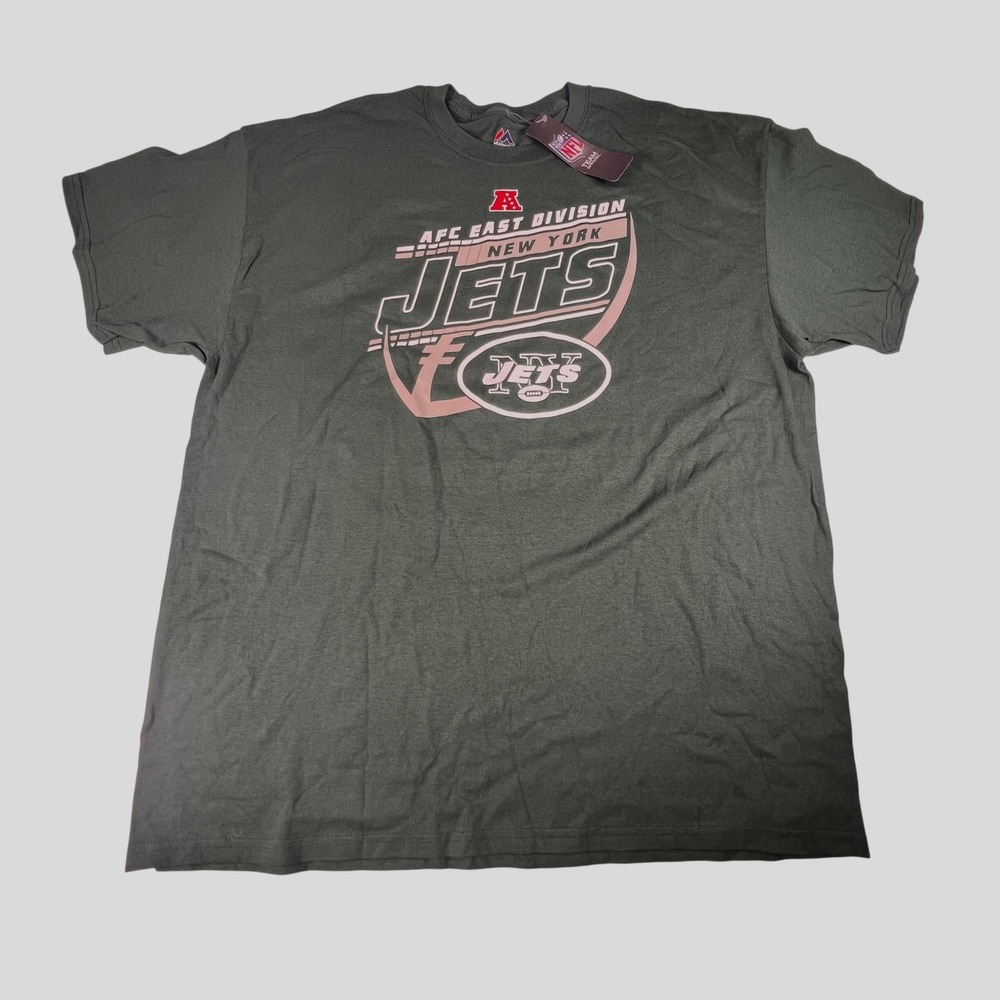 NEW Majestic NFL New York Jets Men's Green T Shirt 2018 Season Schedule XL